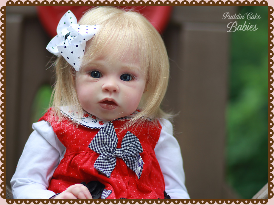 Sweet Blue Eyed Ruby Reborn By Puddin Cake Babies Ruby Is A Sweet Baby Girl With Fair Skin Tones That Compliment Her Beautiful Blonde Hair And Dark Blue Eyes